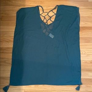 Teal sheer cover up